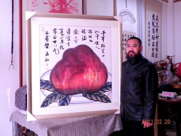 桃核張國(guó)畫之壽桃