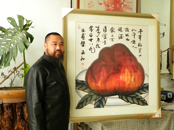 桃核張國(guó)畫之壽桃1